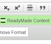 Click 'ReadyMade Content' button